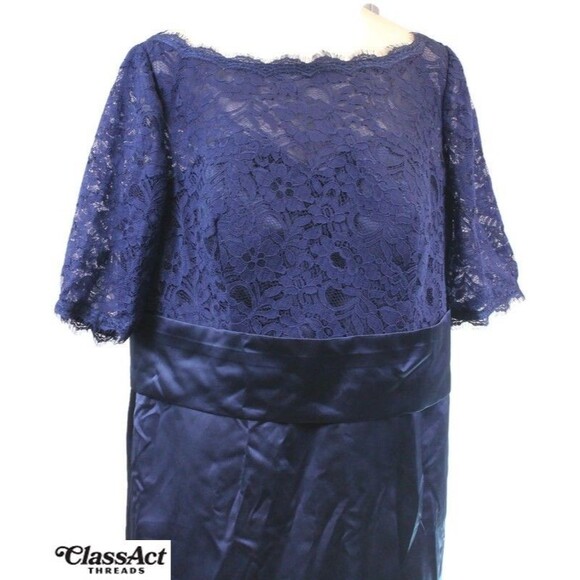 NWT JJ’s House Women’s Wedding Nawy Lace top Mob Dress Long Flowy Skirt Plus 20W - Picture 2 of 7